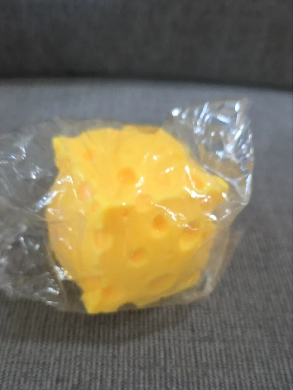 Yellow Cheese Squishy Cube Block Toy, Fidget Toy For Kids And Adults 2.75 Inches